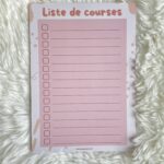 Liste de course bloc note