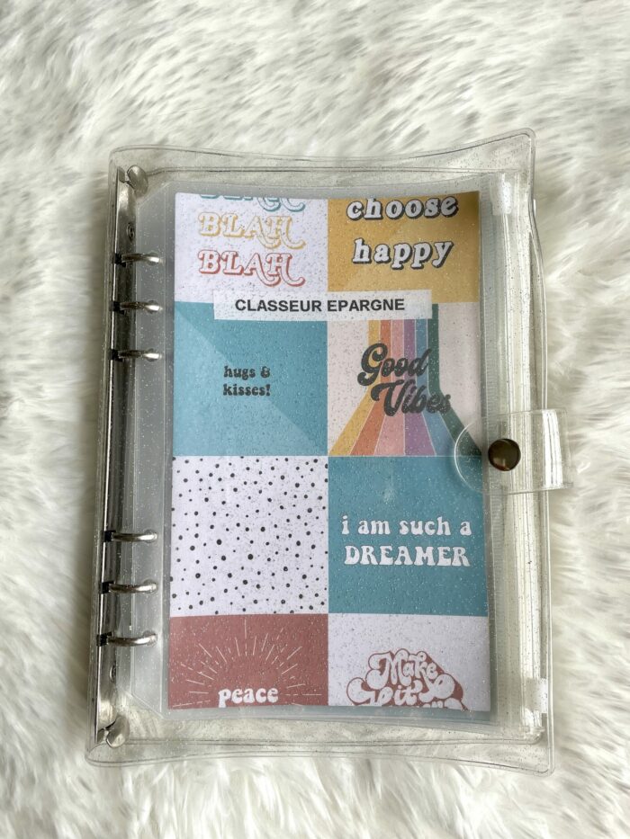 Budget Planner A5 Paillettes Transparent Argent