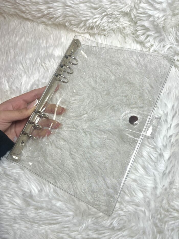 Budget Planner A5 Paillettes Transparent Argent – Image 3