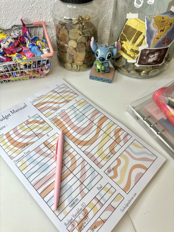 Planner Budget Mensuel Vague
