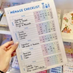 Ménage checklist plastifié